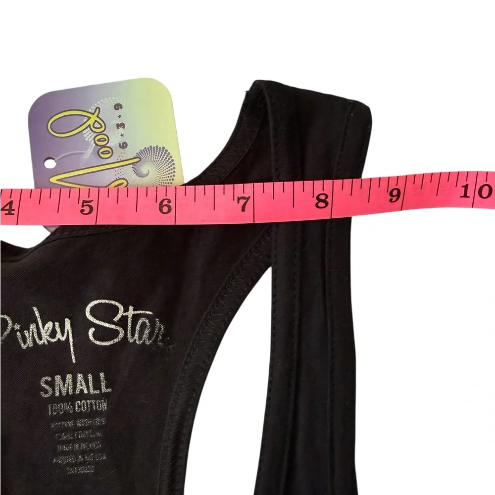 NWT CHARM SCHOOL REJECTS LONG BODY RACERBACK TANK RED AND BLACK SIZES S, L & XL - Picture 4 of 9